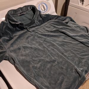 Unique soft suede button down